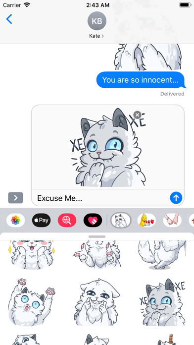SnowBall Cat Stickers screenshot 3