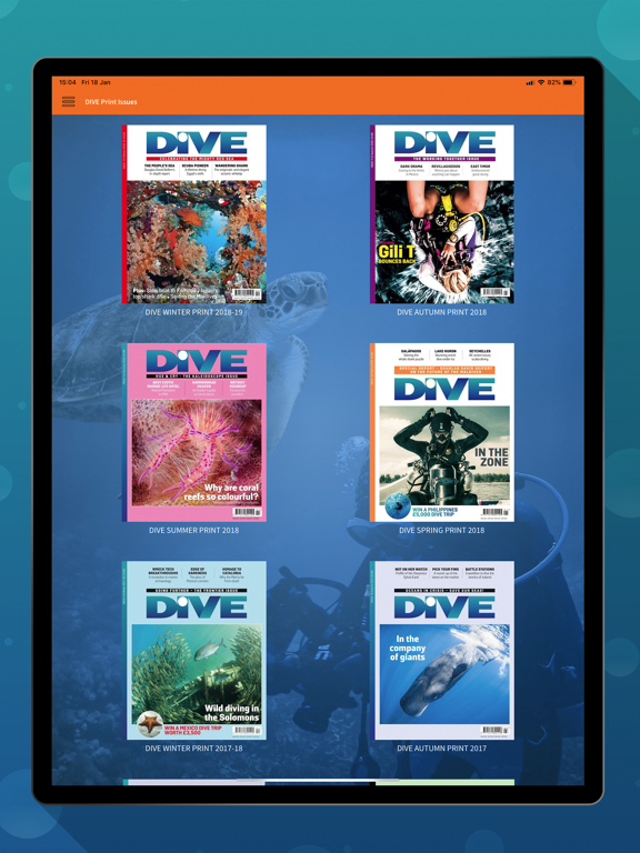 DIVE Magazine – Underwater scuba guides, tips & photography from the sporting world of diving screenshot