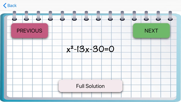 Quadratic Equations app