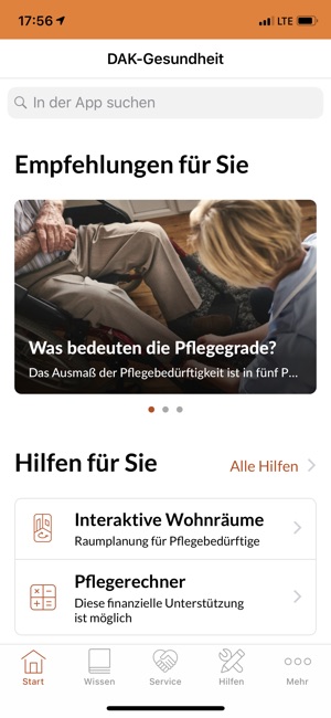 DAK Pflege-App