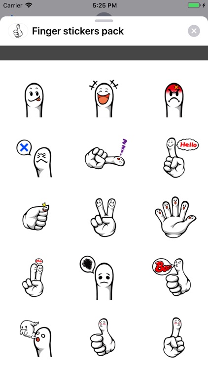 Finger stickers pack
