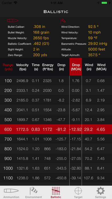 SBC - Ballistic Calculator app screenshot 2