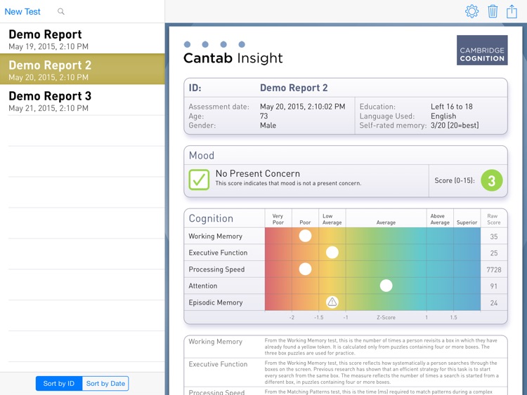 Cantab Insight