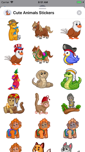 Cute Animals Emoji Stickers(圖5)-速報App