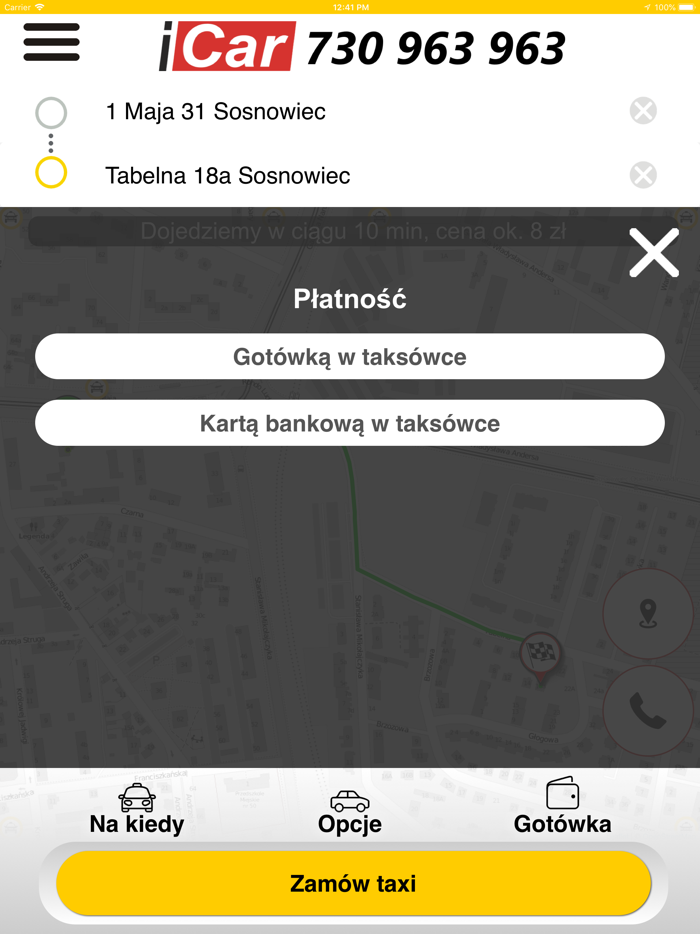 myCar Taxi Sosnowiec 730963963