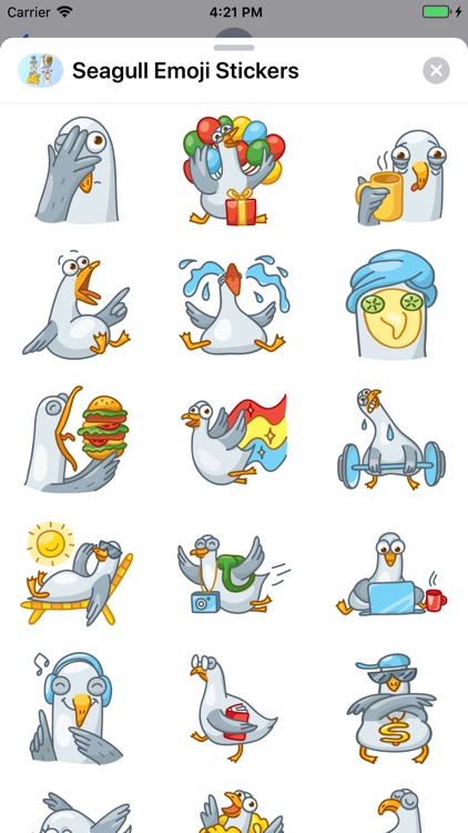 Seagull Emoji Stickers