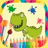 Dinosaurs paint coloring book