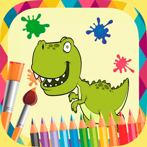 Dinosaurs paint coloring book by Mireia Lluch Ortola