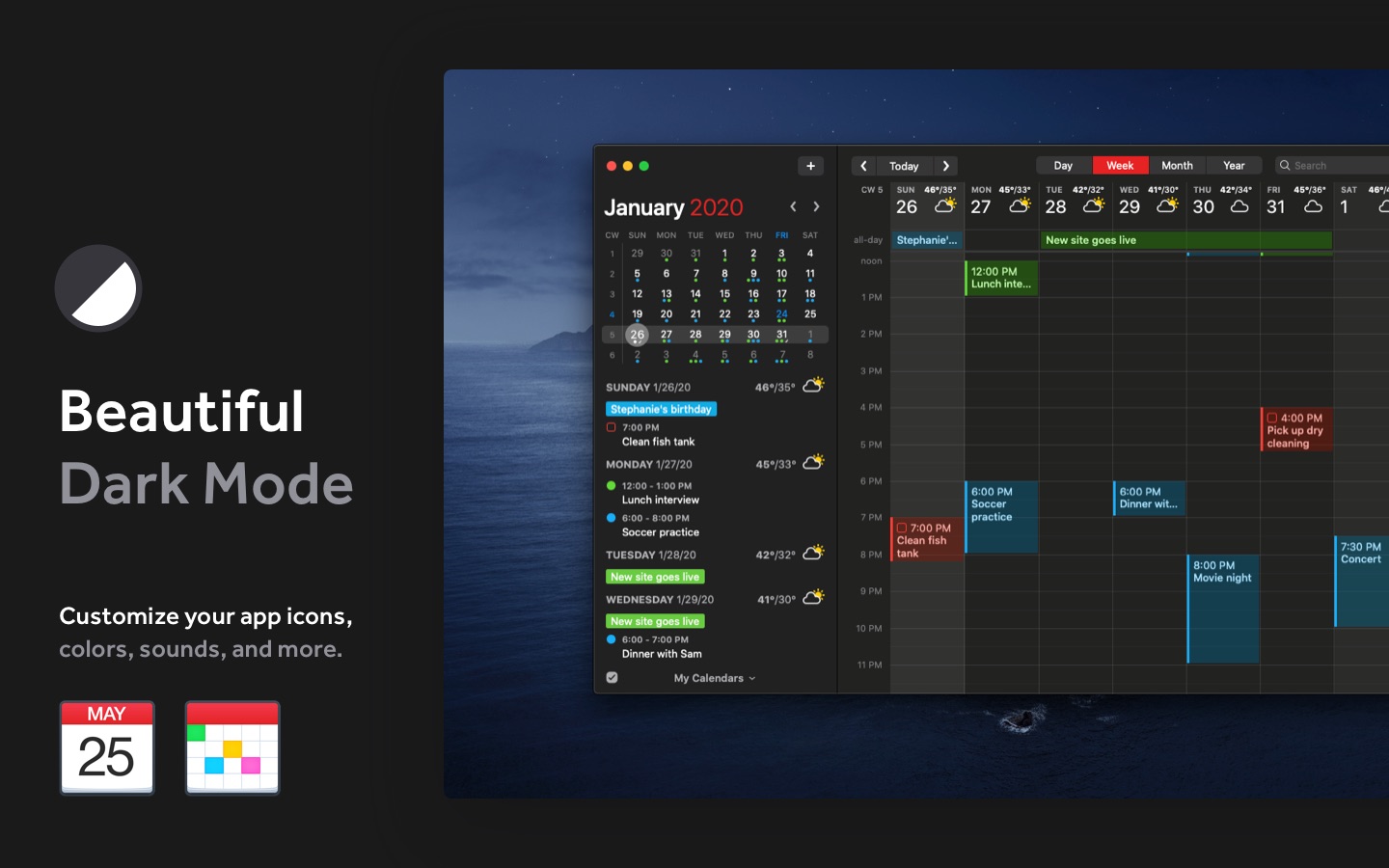 Screenshot do app Fantastical - Calendar & Tasks