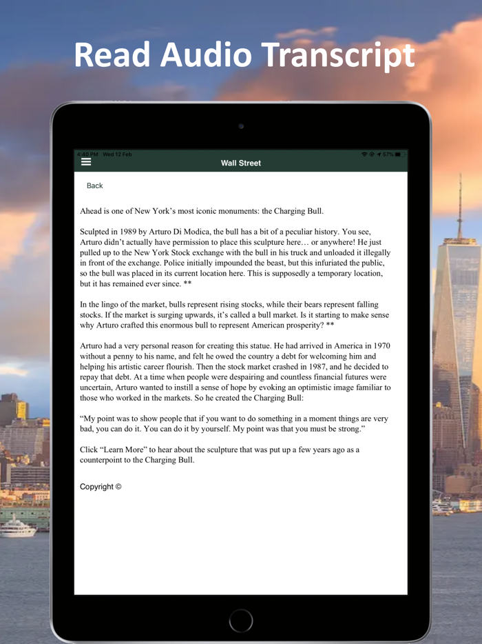 Wall Street New York City Tour