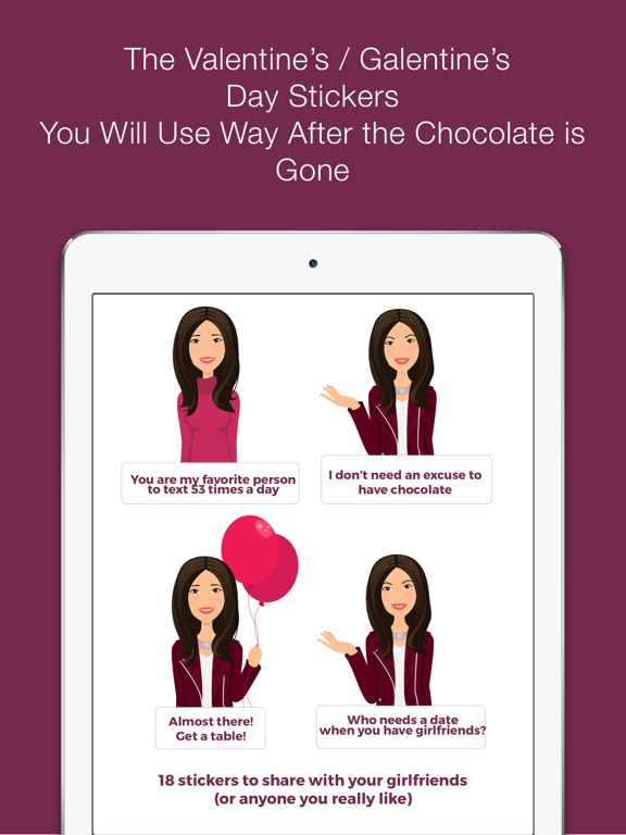 Screenshot #4 pour Galentine's Day stickers (D)