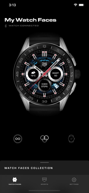 tag heuer connected watch faces ios