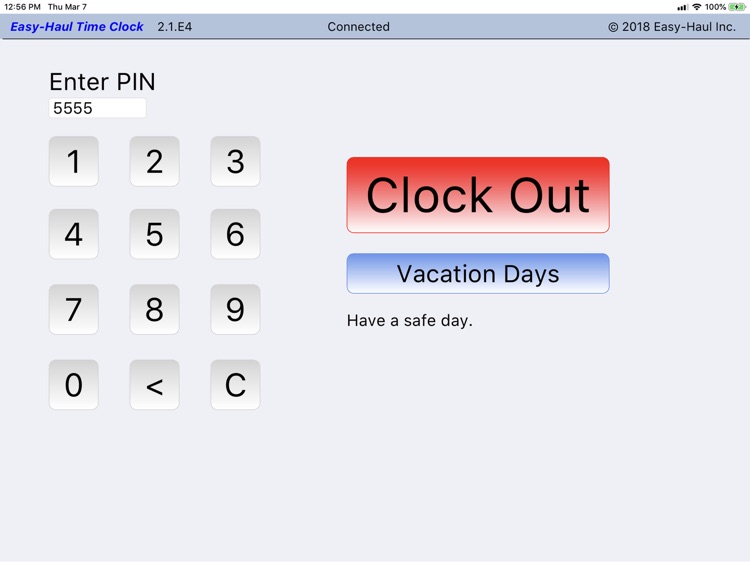 EasyHaul Time Clock