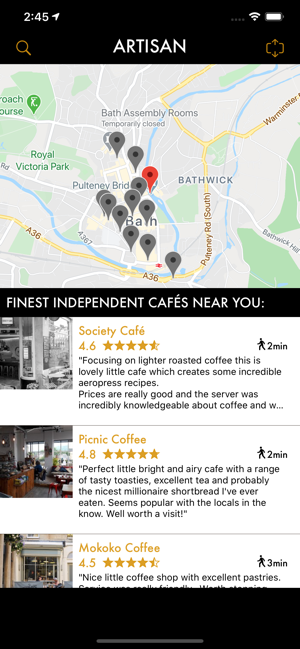 Artisan: Indie Coffee Shops(圖3)-速報App