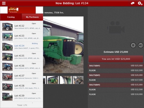 Teitsworth Bidding App - náhled