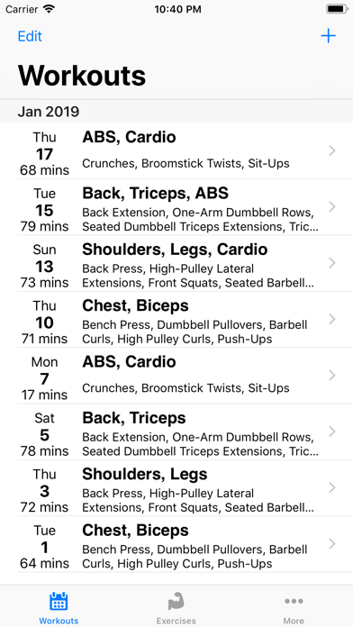 Gym Assistant Fitness Workouts Screenshot 1