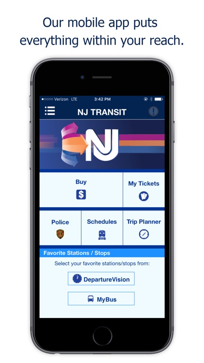 NJ TRANSIT Mobile App