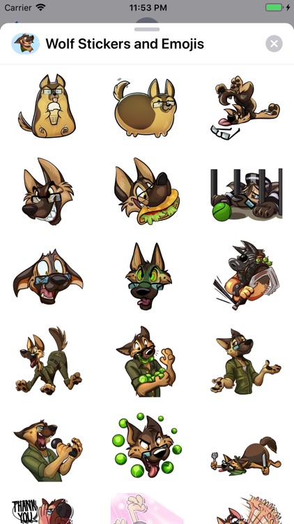 Wolf Stickers & Emojis