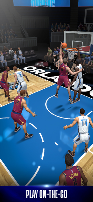 Скриншот мобильного баскетбольного матча NBA NOW