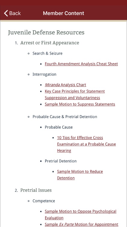 Juvenile Defense Resources