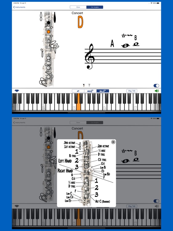 Fingering for iPad