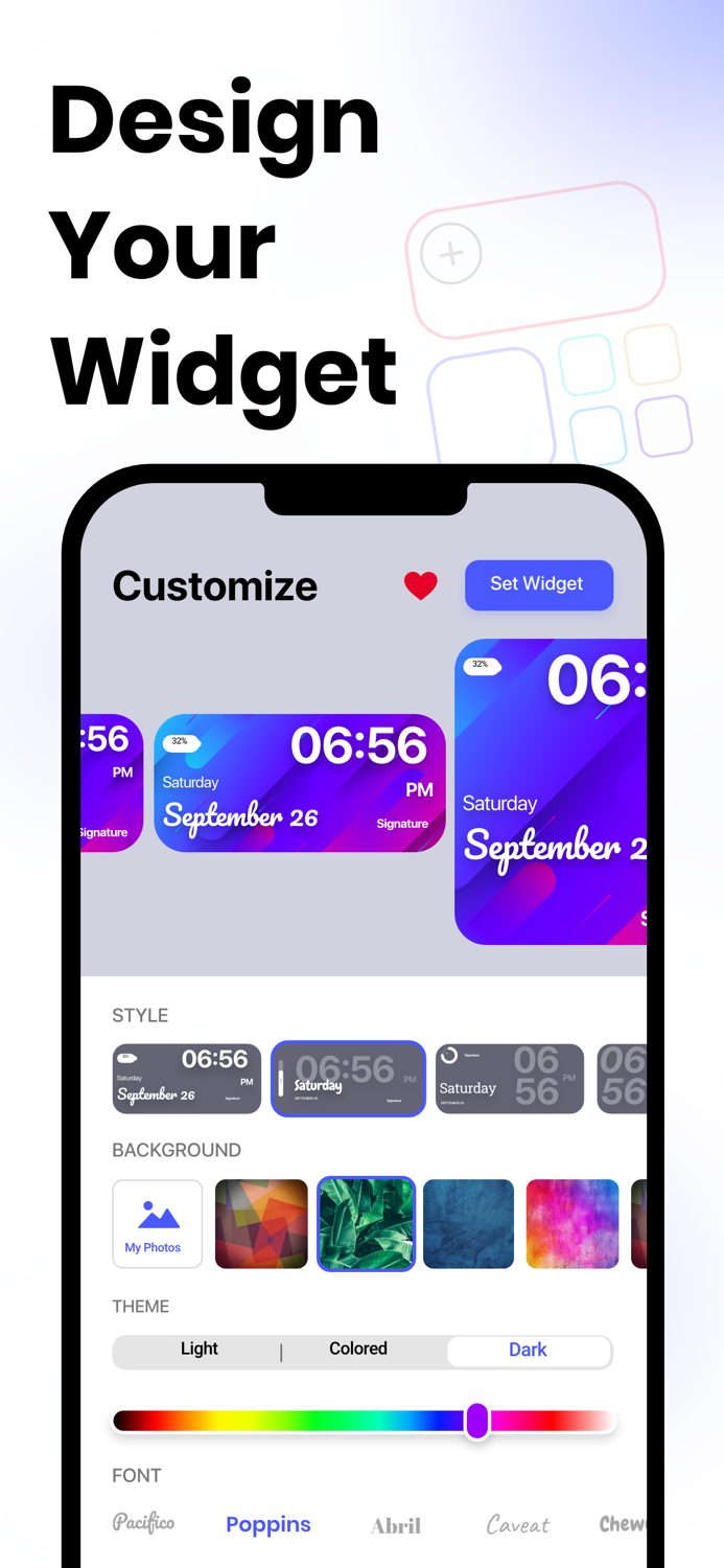 Custom Colorful Widget Maker