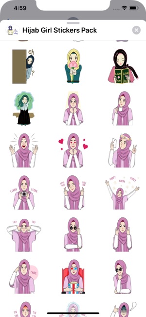 Hijab Girl Stickers Pack(圖3)-速報App