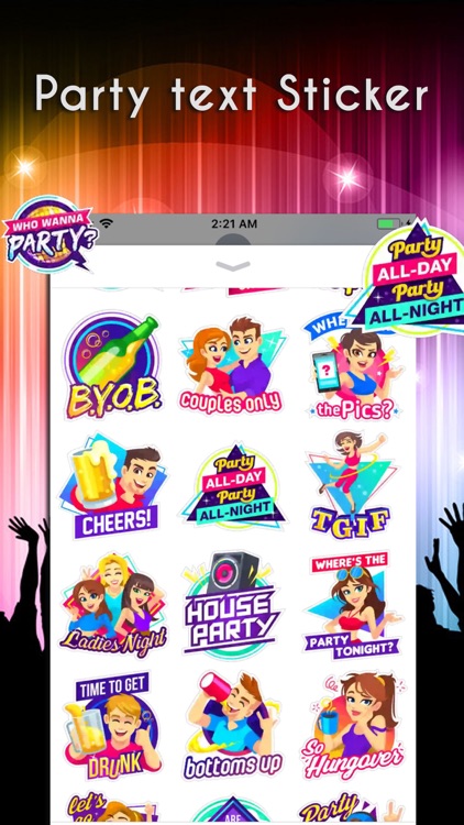 Party Text Stickers screenshot-2
