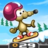 Icon Rat On A Snowboard