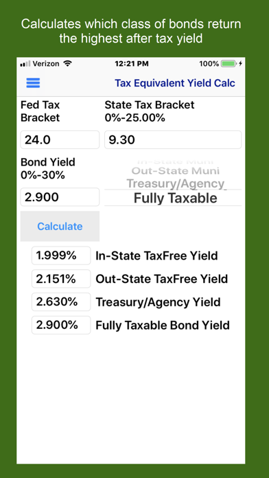 How to cancel & delete Tax Equivalent Yield Calc from iphone & ipad 1