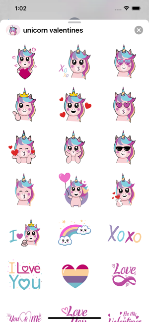 Unicorn Valentine Sticker(圖1)-速報App