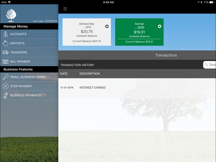 Bank of Oak Ridge Biz for iPad