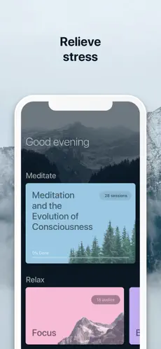 Screenshot 1 De-Stress: Breath & Meditation iphone