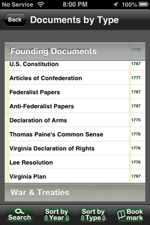 US Historical Documents screenshot 2