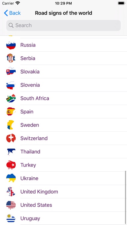 Road signs: all countries screenshot-4