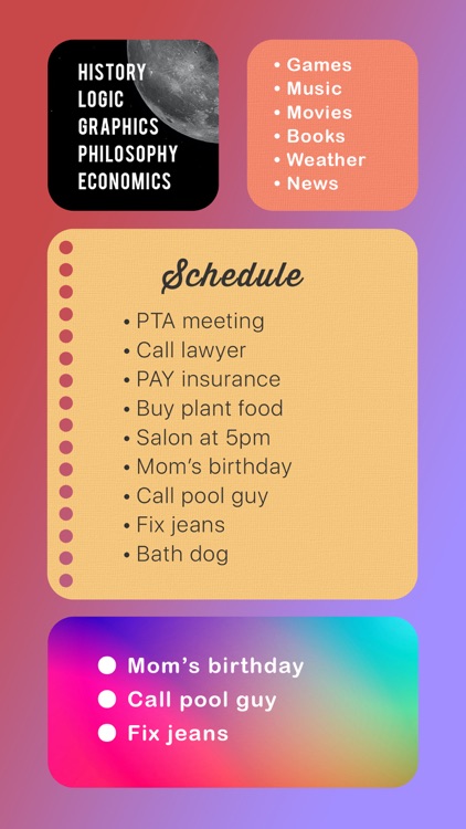 Sticky Notes Color Widgets