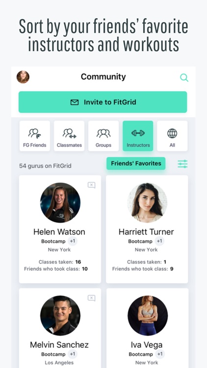 FitGrid: Fitness Class App