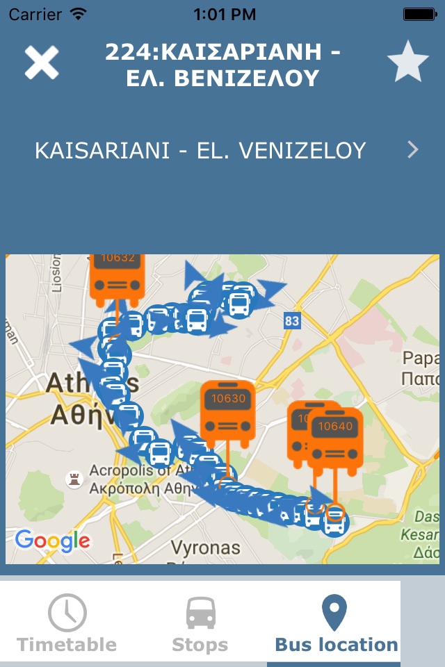 OASA Telematics screenshot 4