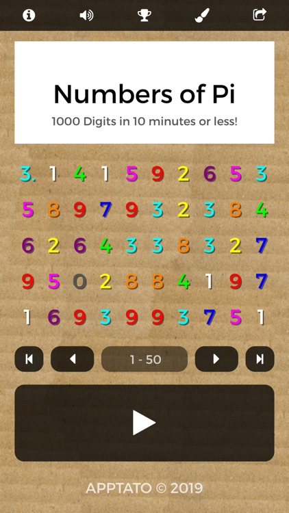 Pi Digits Memory Game