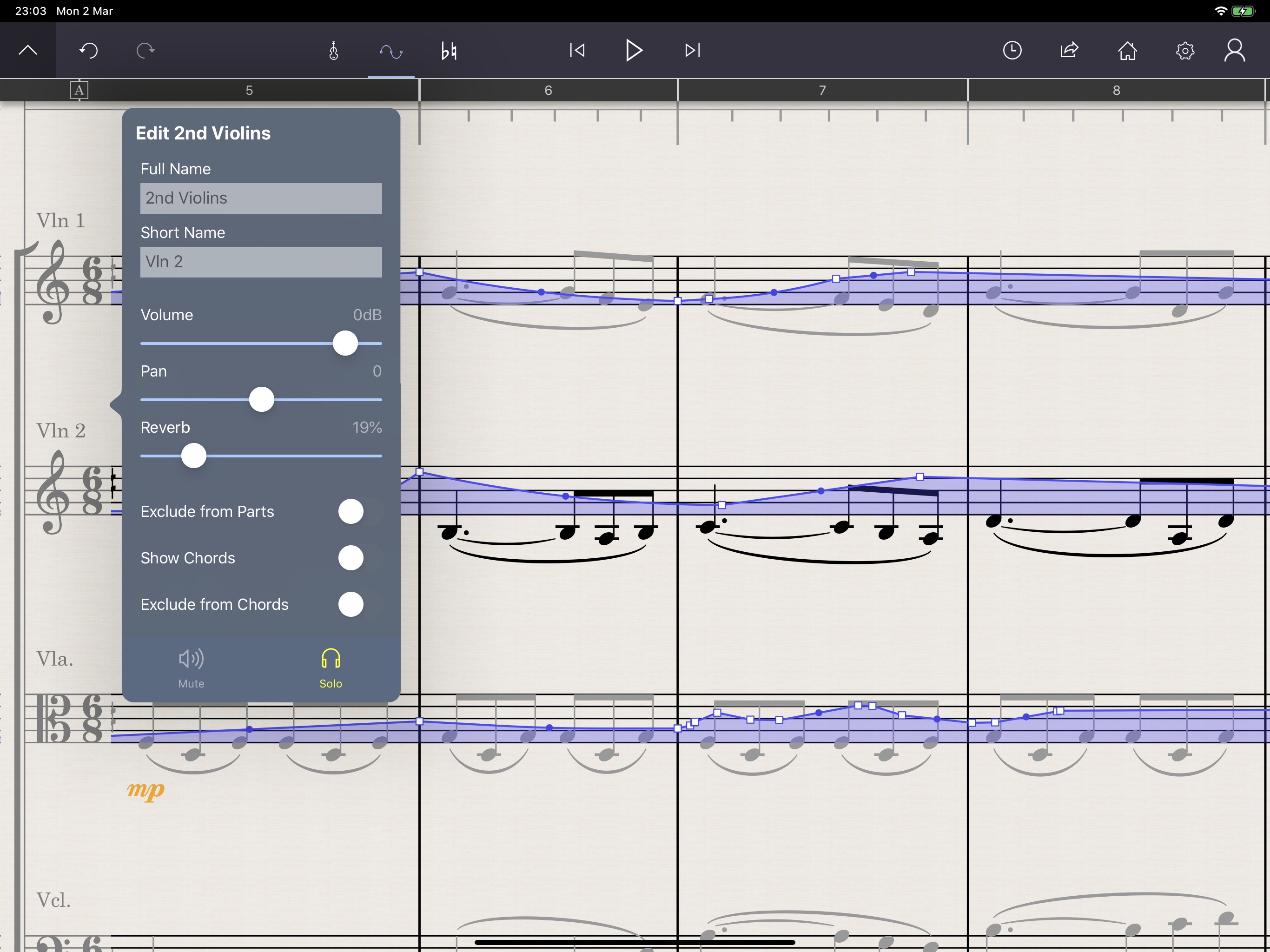 Screenshot do app StaffPad