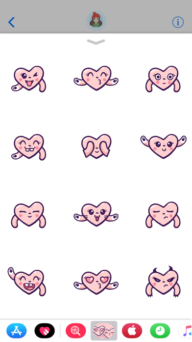 Adorable Heart Stickersのおすすめ画像2