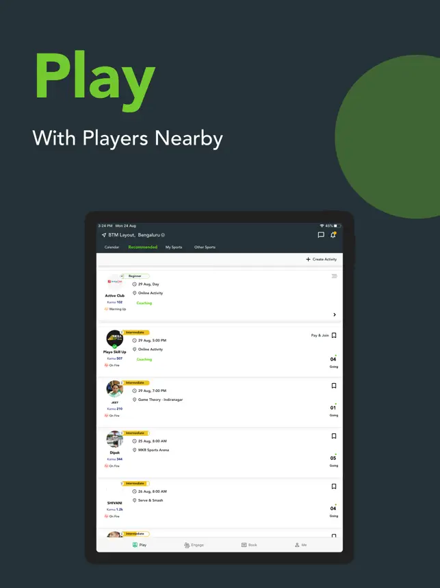Skærmoptagelse 2 Playo - Sports Community App iphone