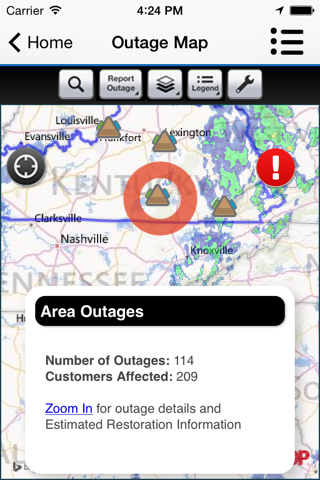 LG&E KU ODP Outage Maps screenshot 2