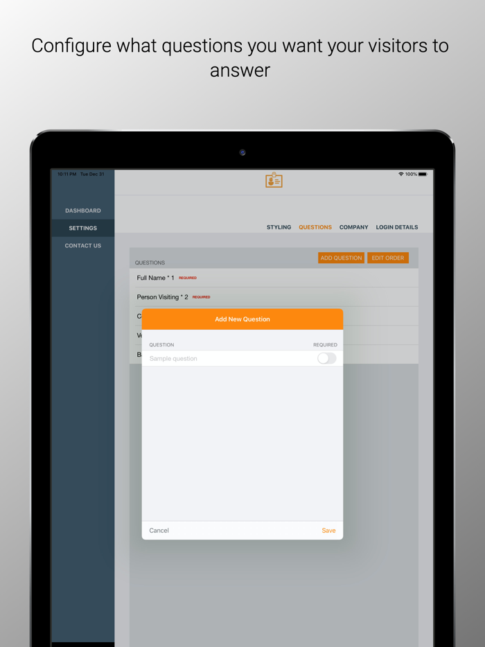 Visitor Book  Reception App