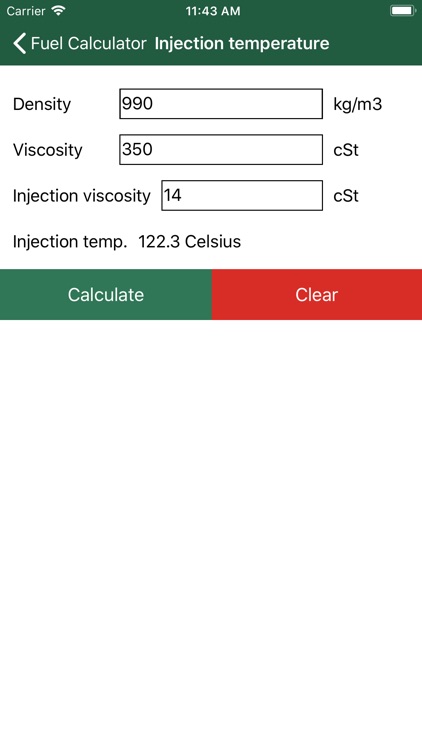 Bunker One - Fuel Calculator