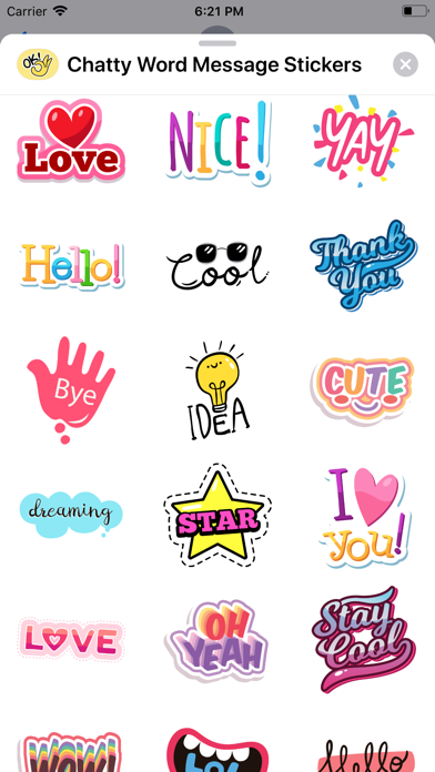Chatty Word Message Stickers screenshot 4