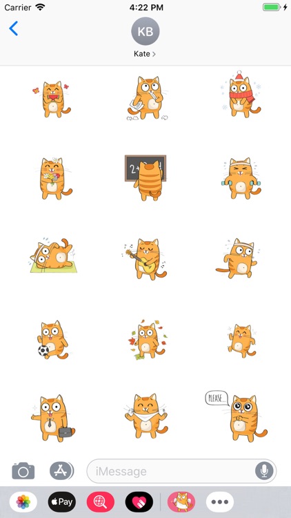 Cute Cartoon Cat Stickers screenshot-0