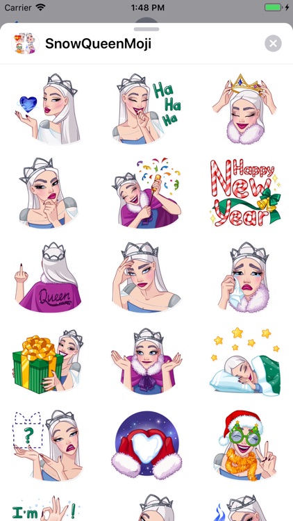 SnowQueenMoji - Stickers Pack