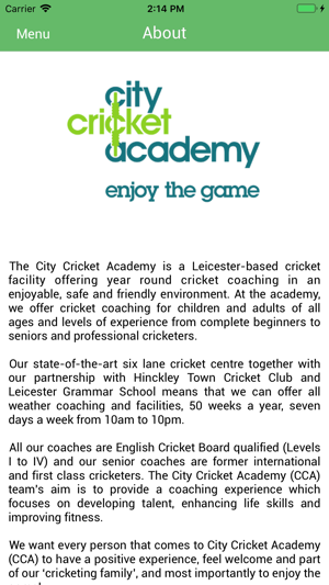 City Cricket Academy - CCA(圖1)-速報App