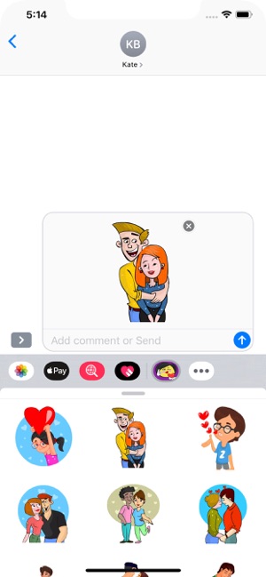 Cartoon Love Stickers Pack(圖3)-速報App